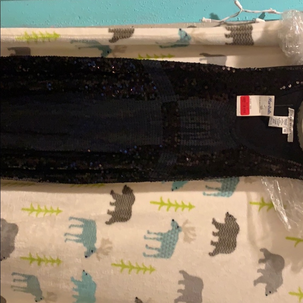 Black sequenced dress